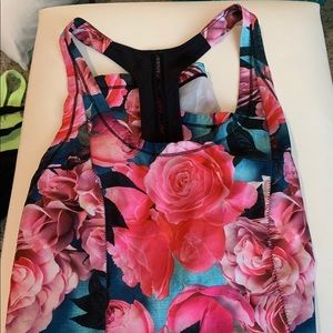 LULULEMON floral tank size 4